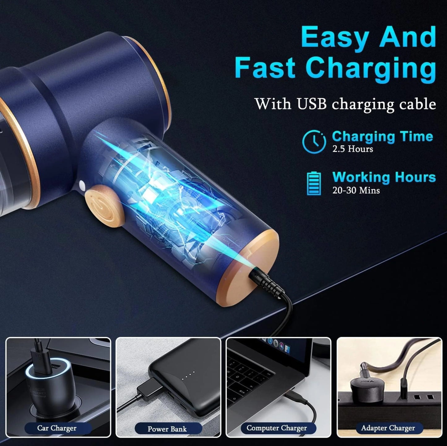 BD Vacuum Suction Cleaner- Portable Air Duster Wireless