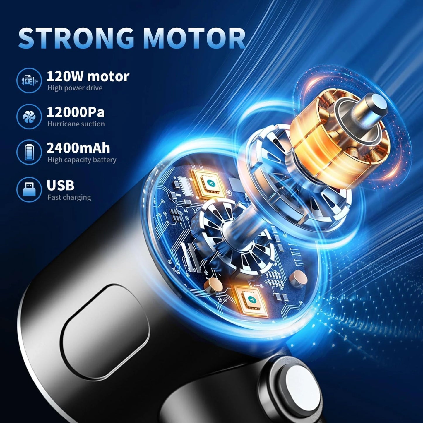 BD Vacuum Suction Cleaner- Portable Air Duster Wireless